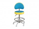 Murray HADV-GN Advance Round Stool with Backrest, Adjustable High Cylinder and Foot Ring
